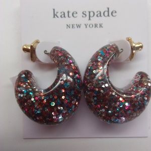 Kate Spade New Multi-Colored Crescent Earrings